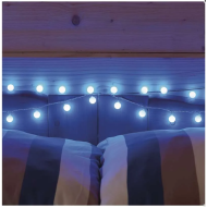 LED vianočné osvetlenie - CHERRY GULIČKY, 4 m reťaz, 40xLED, IP44, modrá + časovač